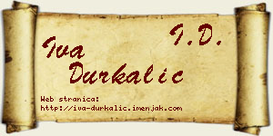 Iva Durkalić vizit kartica